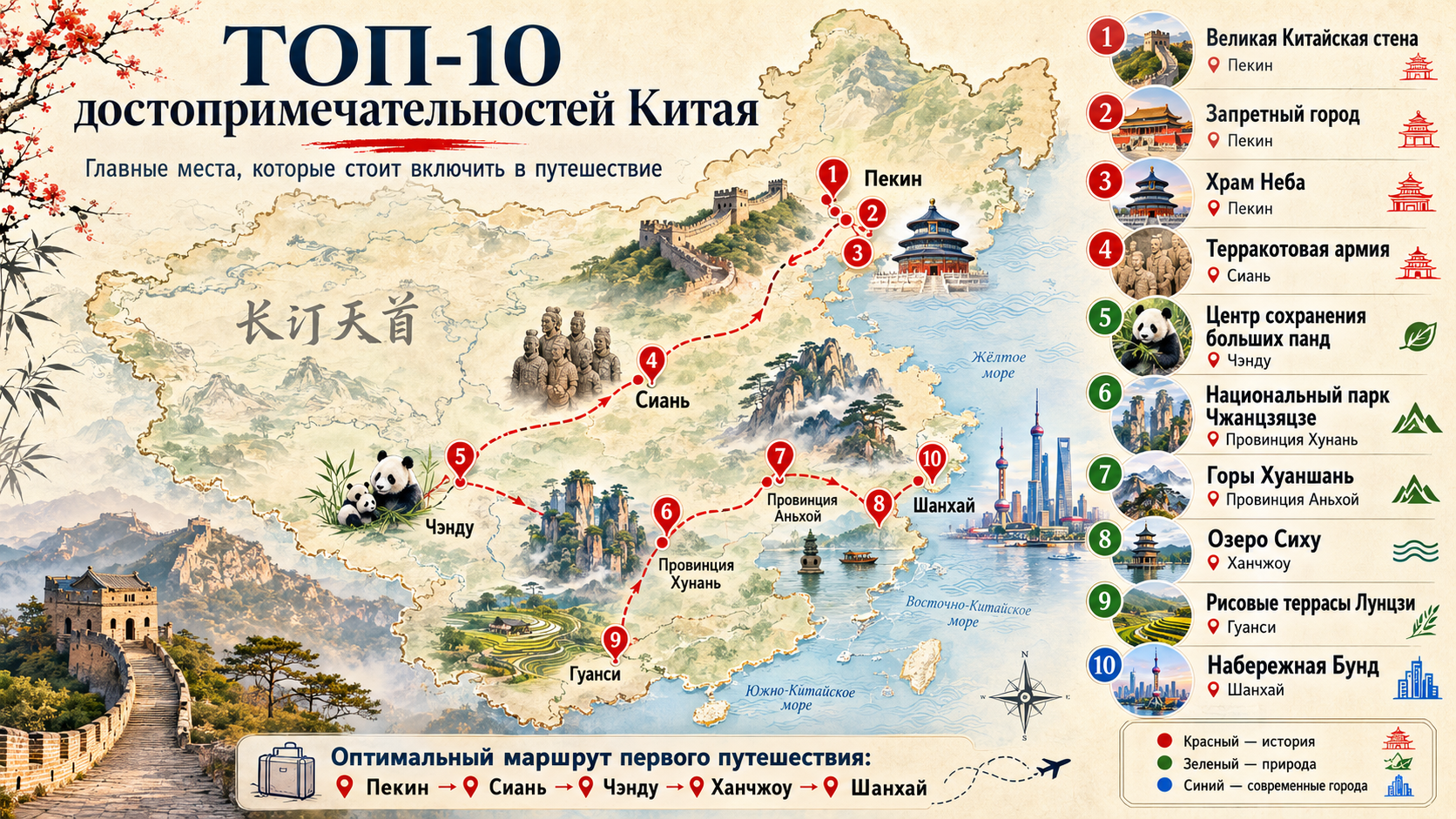 топ 10 достопримечательностей китая